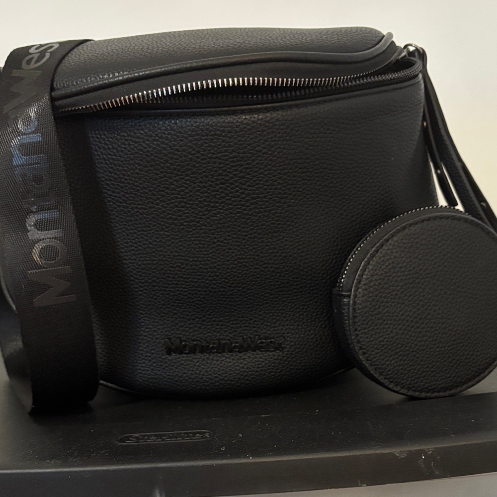 Montana West Black Crossbody with Coin Pouch